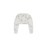 クロップダメージスウェットシャツ (WHITE)