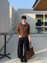 Trucker Colorblock Suede Jacket (3colors)