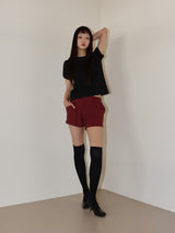 STRIPE JERSEY SHORTS (RED)
