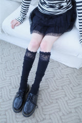 レースニーハイソックス (3color)