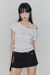 PETALINE LACE TEE white