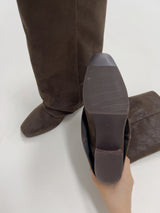 Peanut Fold Layered Long Boots