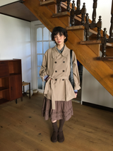 Belted trench half coat (2color)