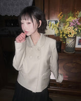 (2color) アンティーククラシックダブルブレステッドショートジャケット