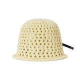 VZ Long Label Punching Knit Bucket Hat / Yellow