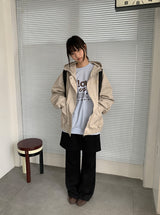 [unisex] スコムレタリングオーバースウェットシャツ