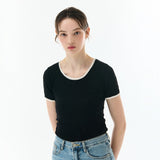 レースTシャツ　ブラック