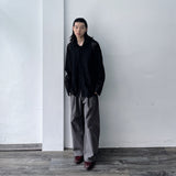 Washed Multi-Button Wide Pants