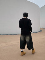 Loose ribbed bony long sleeve 3C