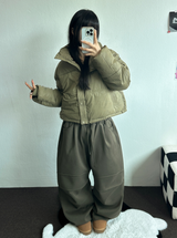ニーピンタックパラシュートバルーンパンツ🖤🩶🤍💚4カラー