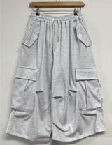 HIP LONG POCKET PARACHUTE CARGO BERMUDA 🤎🩶🖤🤍4COLOR