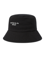 25FW BASIC LOGO BUCKET HAT BLACK