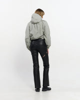 Neck Shirring Hooded Windbreaker _ GREY