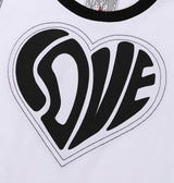 Heart cutting crop T-shirt (White