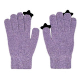 Star Wool Gloves [Purple]