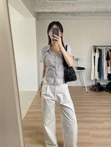 [Bustier SET] Light Halter See-through Blouse