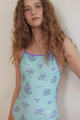 [Bloom Stitch _mint] One Piece Swimsuit