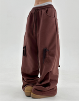 (SHIRRED BOW❤/BRUSHED FLEECE❤/100% COTTON) トレーニングパンツ - 3 COLOR