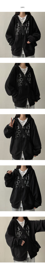 Crack Boxy Fit Twoway Hooded Zip-Up