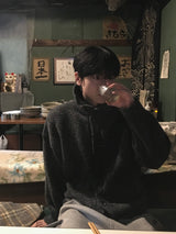 Saki High-Neck Knit Cardigan