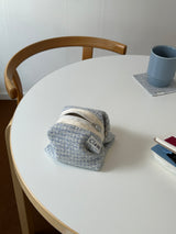 Clam round pouch _ Blue cake