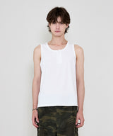 lento henley ribbed sleeveless ivory