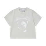 25SS ギャラクシーピグメント クロップ ショートスリーブ Tシャツ ライトグレー