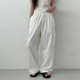 WIDE CARGO DENIM PANTS [WHITE]