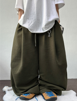 KNEE TWOTUCK BALLOON KEY RING LONG PANTS 🤎🩶🖤🤍💚6COLOR