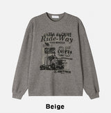 ライドプリントオーバー ニットTシャツ