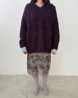Boxy V-neck Knit