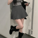 [Bellidmade/4color] ハイティーンペンダントハーフプリーツスカート