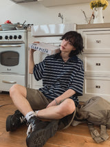 パティストライプドボックスカラーTシャツ