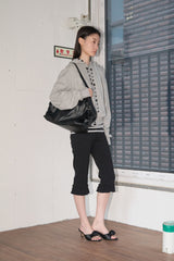 Button Line Hood Zip-Up (Melange)