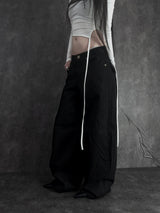 slapped d-ring wide denim