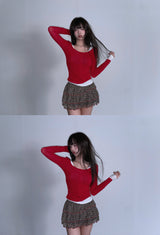  teenage u neck t-shorts (4color)