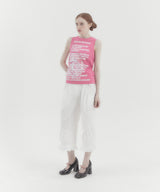 Capri Nylon Shirring Pants Ivory