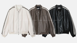 Mirei Two-Way Double Line Biker Leather Jacket
