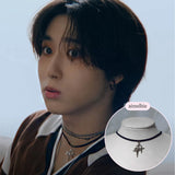 [Stray Kids ハン Necklace] スパークルスパークルチョーカーネックレス - Silver Color