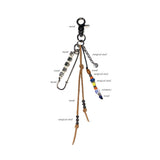 ethnic pin keyring (brown)