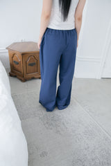 blue cotton banding pants(2colors)