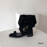 Log Open-toe Two-way Belt Summer Flap Boots