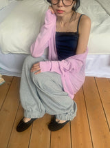[unisex] サワ サマー モーダル ワイド バンディング ジョガー パンツ