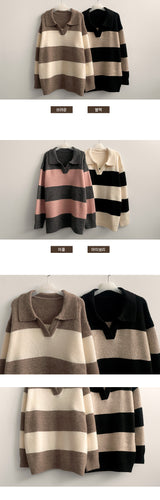 Robbit over collar knitwear