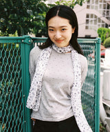 Twister Goth Mesh Scarf - White 