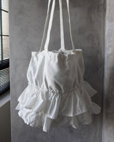 frill cotton big shoulder bag