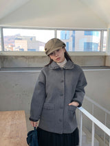 Lieun Quilting Frill Half Coat