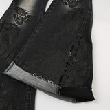 Rose dark blue low bootcut jeans