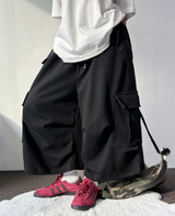 HIP LONG POCKET PARACHUTE CARGO BERMUDA 🤎🩶🖤🤍4COLOR