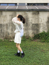 Zan Flower Embossed Short Pants (5c)